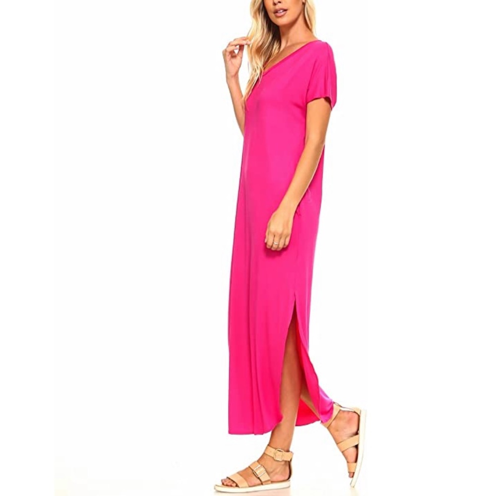 Last One! Pink Cami Maxi w Side Pockets w Defect - Picture 3 of 5